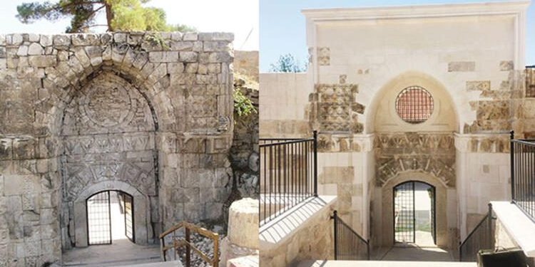 Sıvayla kapatılan Cami duvarında el yapımı altın işleme çıktı