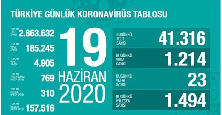 Türkiye’de 1 günde 23 kişi virüsten hayatını kaybetti