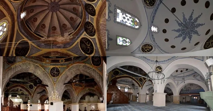 500 yıllık camiye, restorasyon diye badana yapıldı