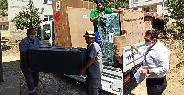 Kestel’deki sel mağdurlarının mobilya ve beyaz eşyaları yenilendi