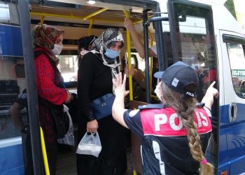 Bursa’da, dolmuşlara ‘koronavirüs’ denetimi