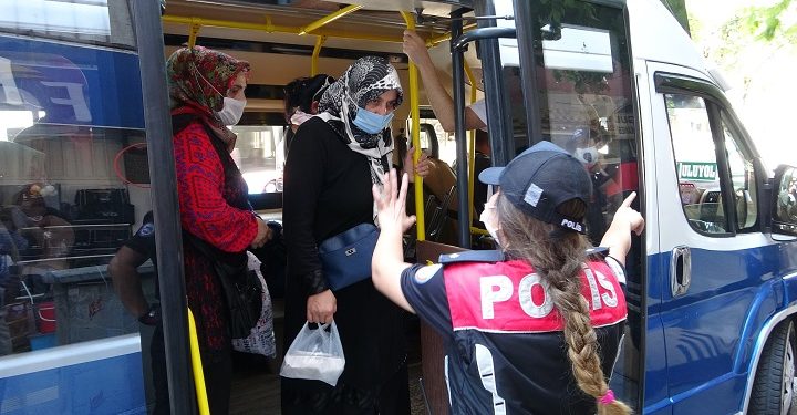 Bursa’da, dolmuşlara ‘koronavirüs’ denetimi