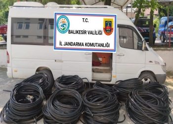 112 bin liralık kablo çaldı