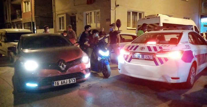Bursa’da polisten kaçarken kaza yaptılar