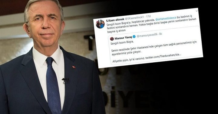 Mansur Yavaş’ın aşure gönderdiği hemşireye tehdit!