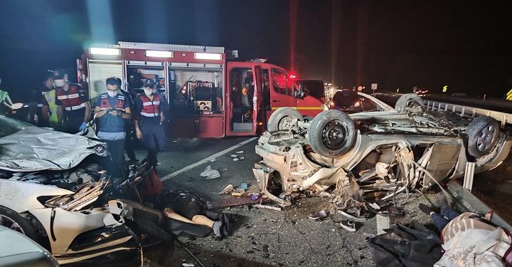 Bursa’da 4 kişinin öldüğü kazanın görüntüsü