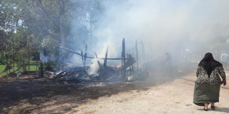Ahır Ve Barakada Çıkan Yangında 2 Büyükbaş Hayvan Telef Oldu