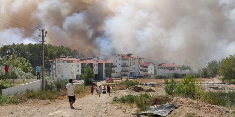 Manavgatta Orman Yangını Yeni̇den Başladı