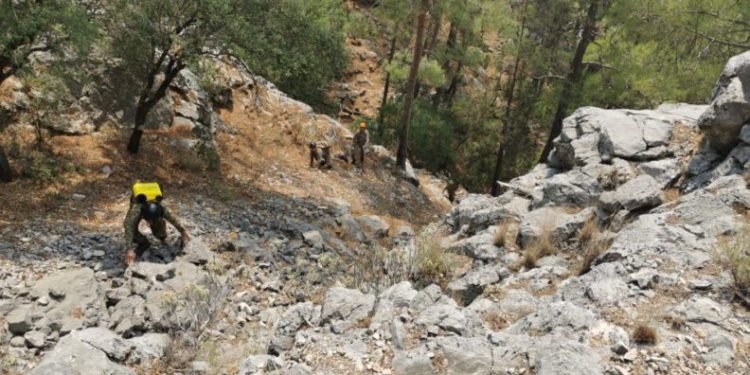 Mehmetçi̇k, Isparta Vali̇li̇ği̇ni̇n Talebi̇ Üzeri̇ne Eği̇rdi̇rdeki̇ Yangın Soğutma Çalışmalarına Destek Oluyor