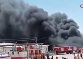 Irak’ta göçmen kampında yangın