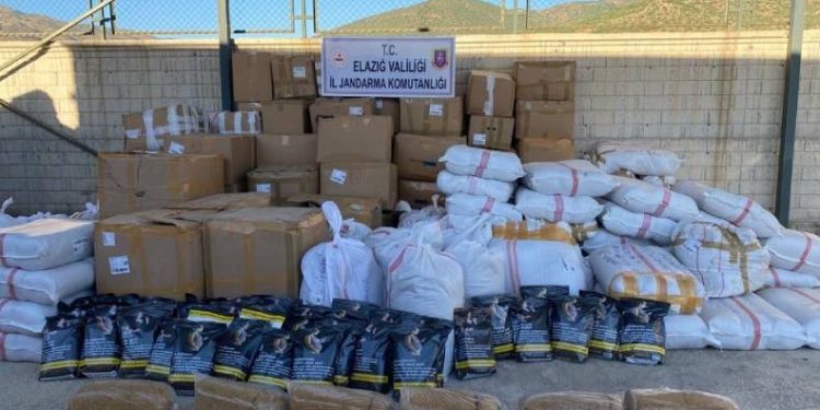 Elazığ’da 3,5 ton kaçak tütün ele geçirildi