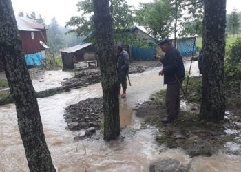 Yayla yolundaki heyelan nedeniyle 20 kişi yardım istedi