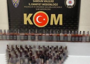 Kargo paketinden 95 şişe kaçak içki ele geçirildi