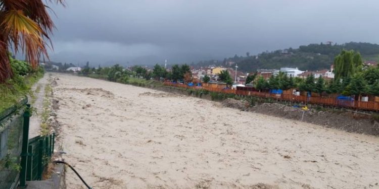 Sinop’ta evler sular altında kaldı