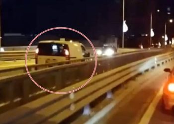 Ters yönde ilerleyerek tehlike saçtı