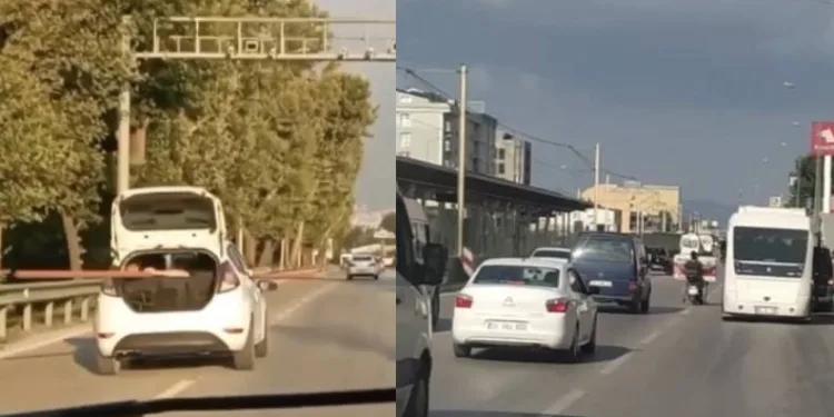 Bursa trafiğinde tehlikeli anlar