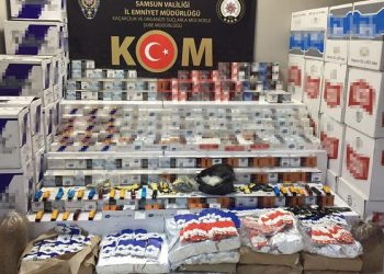 Samsun’da 472 bin 800 dal makaron ele geçirildi