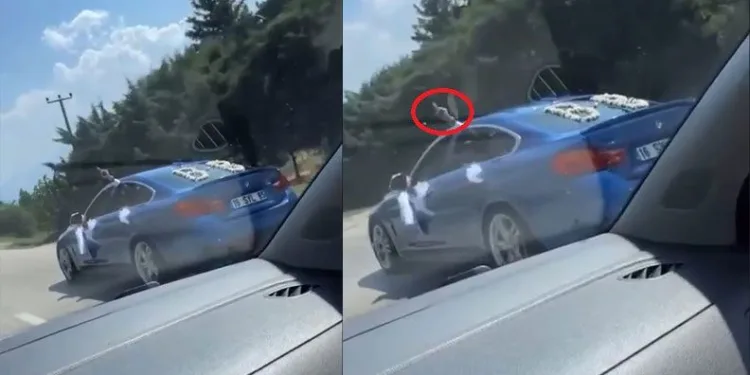 Bursa’da maganda dehşeti! Gelin arabasından ateş açtı