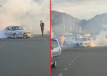 Ordu’da düğün konvoyunda trafiği durdurup drift yaptı