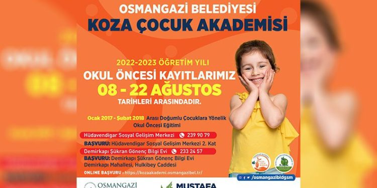 Osmangazi Koza Çocuk Akademi’de kayıtlar başladı