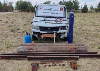 Kırklareli’nde tren rayları çalındı