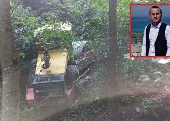 Ordu’da iş makinesi şarampole devrildi: 1 ölü