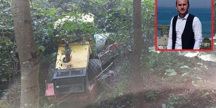 Ordu’da iş makinesi şarampole devrildi: 1 ölü