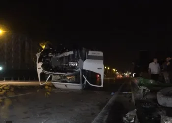 Bursa’da dereye uçmaktan son anda kurtuldu