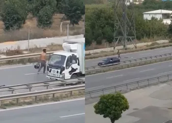 Bursa’da araçların arasında ölüme meydan okudu