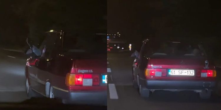 Bursa’da tek ayağıyla araba sürdü!