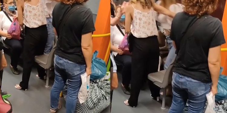 Bursa’da metroda yer verme kavgası