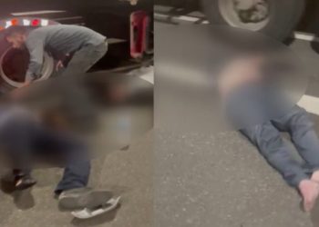 Lastik değiştiren sürücülere otomobil çarptı