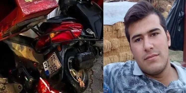 Kamyonetle çarpışan kurye hayatını kaybetti