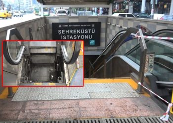 Yürüyen merdiven kapaklarını çalan hırsızlar yakalandı