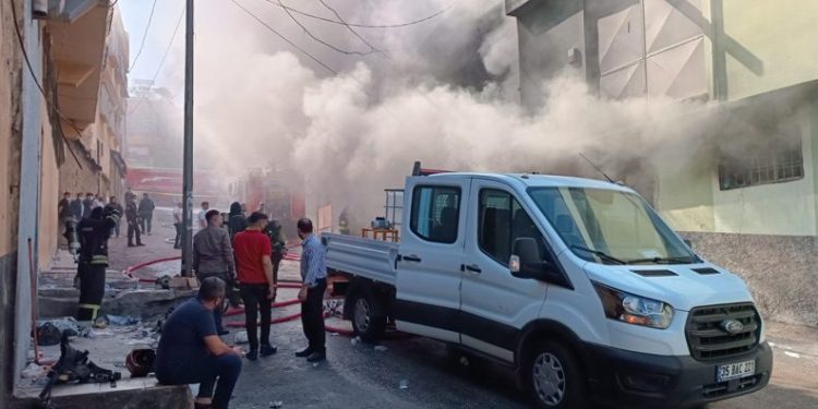 Gaziantep’te iplik atölyesinde yangın