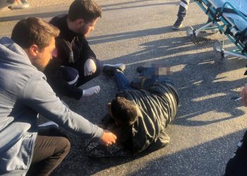 Feci kazada ayağı parçalandı