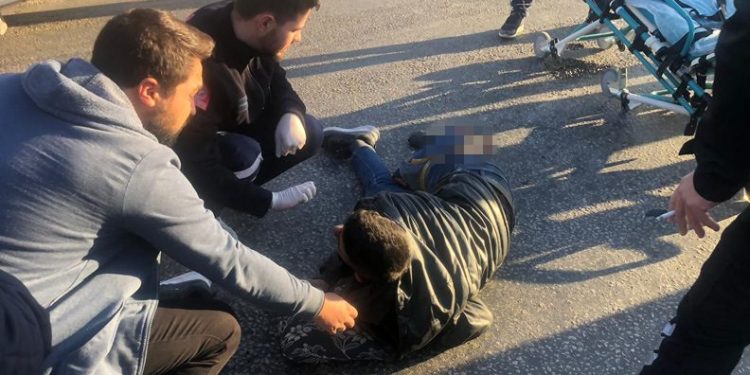 Feci kazada ayağı parçalandı