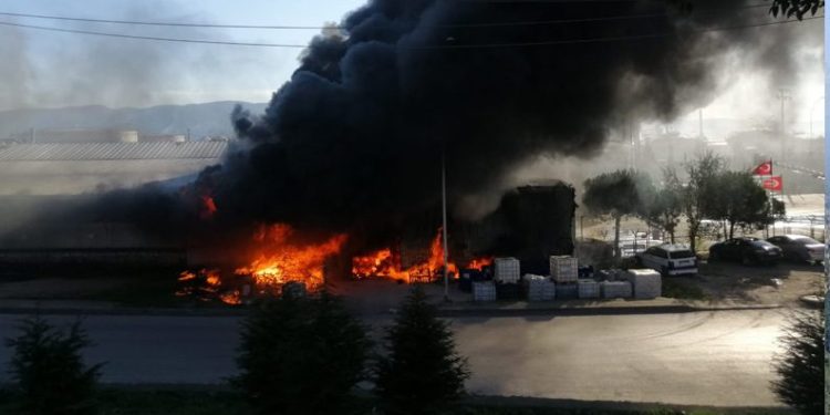 Kocaeli’de petrol firmasında yangın