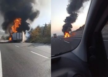 Bursa’da araç yangınları kameralarda