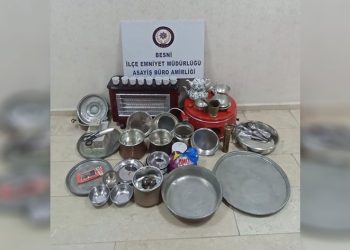 Bakır hırsızı suçüstü yakalandı