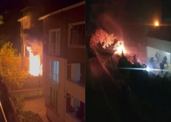 Apartman dairesinde korkutan yangın