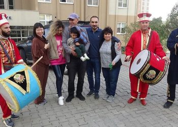 Çinli gelin mehter takımı ile karşılandı