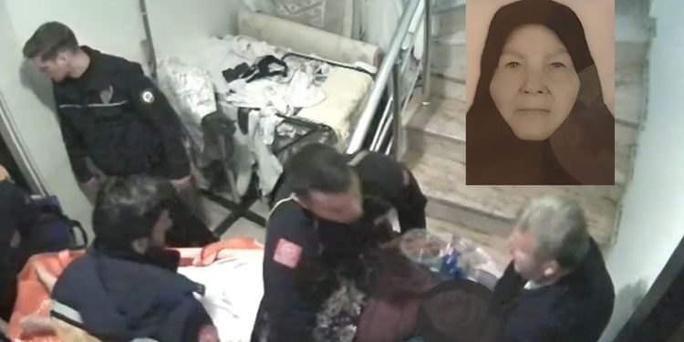Yaşlı kadın 2. kattan aşağıya düştü