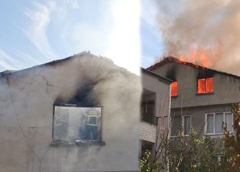 Mangaldaki ateş evi kül etti