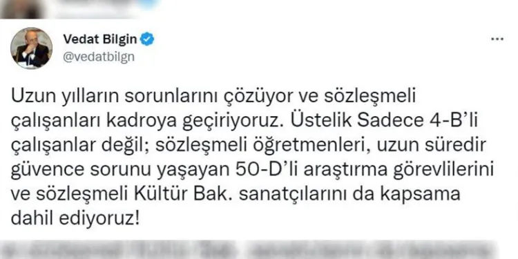Sözleşmeliden kadroya geçişte çerçeve genişletildi