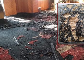 Camideki yangında Kur’an-ı Kerim yanmadı