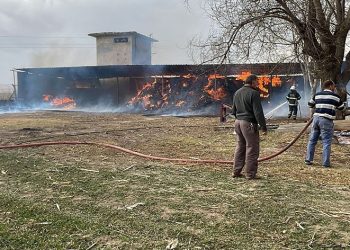 Bursa’da, ahırda korkutan yangın