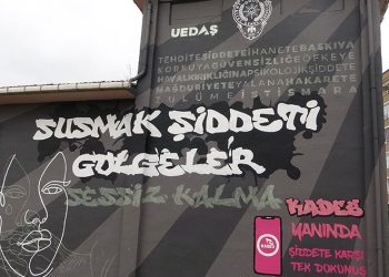 Trafolar “Susmak Şiddeti Gölgeler” sözleriyle boyandı
