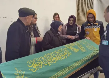 Hayatını kaybeden ambulans şoförüne gözyaşlarıyla veda