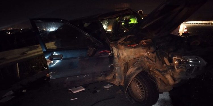 Otobanda feci kaza: 1 ölü, 3 yaralı